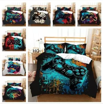 3D-плеер, постельное белье, игровая ручка, пододеяльник, 2 или 3 двуспальные кровати, односпальная кровать, полноразмерный игровой автомат, постельное белье с принтом, украшение для дома Baby 100x135cm