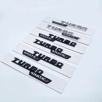 3D плоская эмблема Fo Turbo 4matic 4matic + Plus для Mercedes Benz AMG GT E53 GLE53 A35 A45 CLA35 CLA45 GLA45, боковая наклейка на крыло автомобиля glossy black