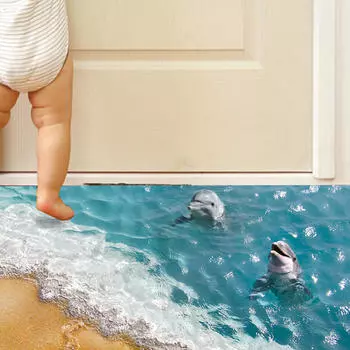 3D пляжный пол/наклейка на стену съемные настенные наклейки виниловые художественные декоры для гостиной