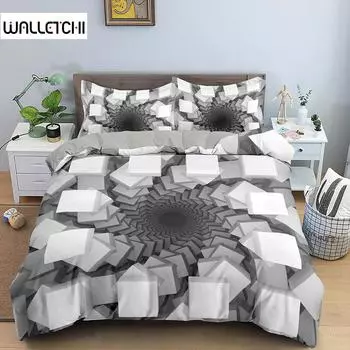 3D пододеяльник психоделический комплект постельного белья для двоих роскошный пододеяльник с застежкой-молнией 2/3 шт. комплекты одеял из полиэстера размера Queen EU single(135x200cm)