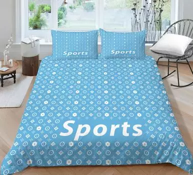 3D пододеяльник Синий узор Роскошные высококачественные покрывала Дети Детский дом Спальня Декор Queen Size Twin Quilt Cover UK Single 135x200cm