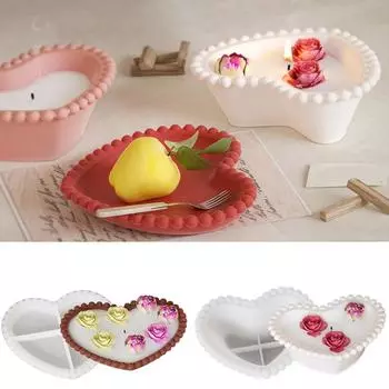 3D Подсвечник Силиконовая Форма Формы Чашек Свечей Гипсовый Подсвечник В Форме Сердца Стильные Формы Для Украшения Дома 1