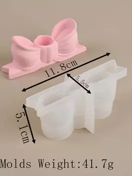 3D-подсвечник в форме бабочки, силиконовая форма, сделай сам, креативный подсвечник в форме банта, основа из глины, бетонные формы, поделки из смолы, изготовление домашнего декора