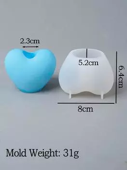 3D подсвечник в форме сердца силиконовая форма ароматизированный подсвечник основа орнамент эпоксидная смола форма DIY ремесло подарок домашний декор принадлежности