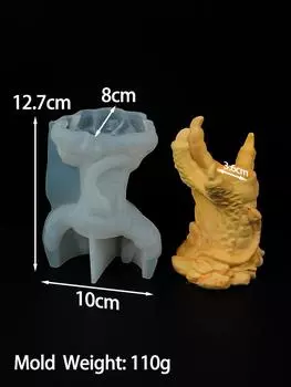 3D подсвечник в виде драконьего когтя силиконовая форма DIY череп змея орлиный коготь гипсовая цементная форма ювелирная стойка смоляные формы настольный декор