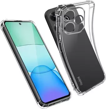 3D подушка безопасности ударопрочный силиконовый чехол для телефона XiaoMi RedMi 13 4G 5G ультратонкий мягкий чехол для задней крышки объектива камеры RedMi 13 белый