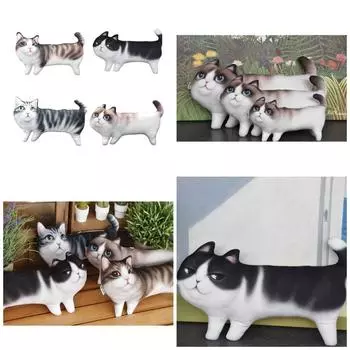 3D Подушка для кошек, игрушка-подушка в виде животного, мягкая подушка с изображением кошки, диванная подушка для автомобиля, 2024 г., популярная 3D Подушка с принтом животных 27X16cm