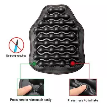 3D Подушка сиденья мотоцикла, Подушка с воздушной подушкой, Нескользящая подушка сиденья, Декомпрессионная массажная подушка сиденья, Противоударные накладки, Надувная подушка