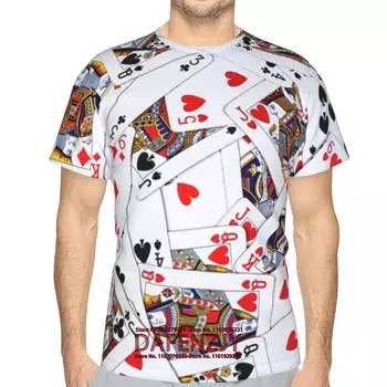 3D Poker Персонализированная футболка Дышащая уличная аниме-персонажи Harajuku Style Футболка унисекс Одежда S чёрный