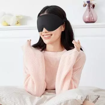3D-покрывало для сна с эффектом памяти, маска для глаз, повязка на глаза, помощь при сне, мягкая дышащая повязка для глаз для путешествий чёрный