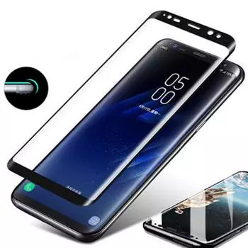 3D полное покрытие закаленное стекло для Samsung Galaxy S8 S9 Plus Note 8 9 Защитная пленка для экрана Samsung Galaxy S8 чёрный