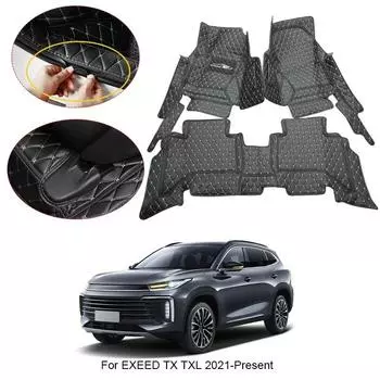 3D полный объемный автомобильный напольный коврик для EXEED TX TXL 2021-2025, подкладки для ног, водонепроницаемый коврик из искусственной кожи, автомобильные аксессуары