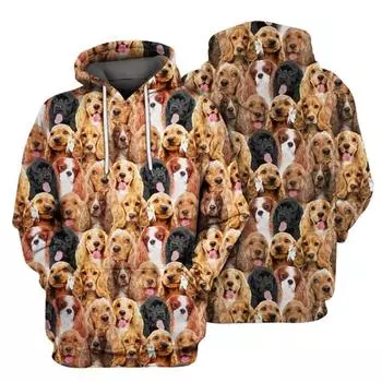 3D Полный Принт Милые Животные Собака Графические Толстовки Для Мужчин И Женщин Новые Повседневные Пуловеры Толстовка Пальто Мужской Большой Размер Спортивный Костюм S