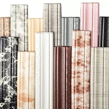 3D-полосатая линия талии, самоклеящаяся молдинг, настенная наклейка, фон, бордюр, плинтус, гостиная, водонепроницаемая пена B