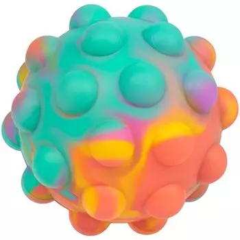 3D Pop Ball Fidget Toy Портативный Push Pop Ball Сенсорная игрушка Силиконовый пузырь Снятие стресса для детей и взрослых 7.05x7.05x7.05cm,1pcs