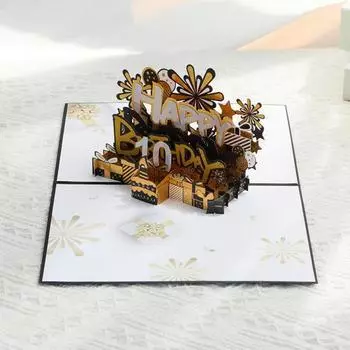 3D Pop Up открытки на день рождения Поздравительная открытка с тортом на день рождения с поздравительной открыткой и конвертом Открытка на день рождения ручной работы