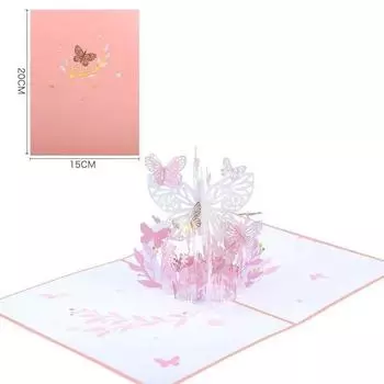 3D Пригласительная открытка Бабочка Поздравительная открытка Канцелярские товары Конверт Пригласительная открытка на свадьбу Подарок Валентин День рождения Спасибо