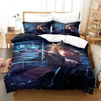 3D Print Akudama Drive Bedding Set,Duvet Cover Comforter Bed Set Quilt Cover Pillowcase,King Queen Twin Size Boys Girls Adultse 135X200cm-2pcs