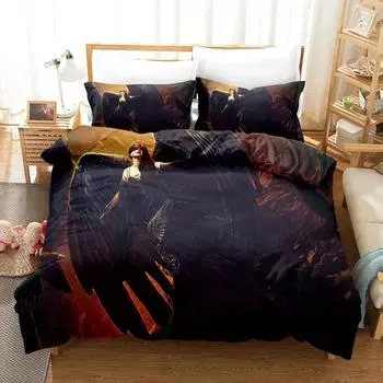 3D Print Angel Bedding Set Boys Girls Twin Queen Size Duvet Cover Pillowcase Bed Kids Adult Fashion Home Textileextile 70x133cm 2pcs