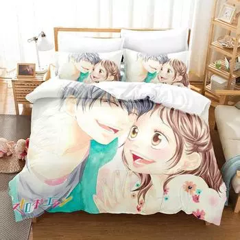 3d Print Anime Ao Haru Ride Bedding Set Single Twin Full Queen King Size Bed Set Adult Kid Bedroom Duvetcover Sets Home Textiles US Queen 228x228cm