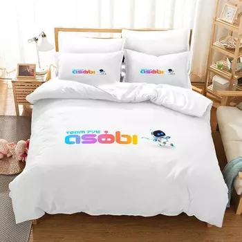 3d Print Anime Astro Bot Bedding Set Single Twin Full Queen King Size Bed Set Adult Kid Bedroom Duvet cover Sets Home Textiles EU Twin 135x200cm