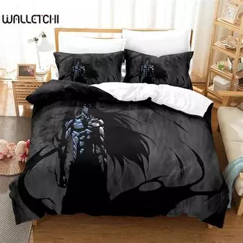 3D Print Anime Bleach Kurosaki Ichigo Bedding Set Boys Girls Twin Queen Size Duvet Cover Pillowcase Bed Kids Adult Duvet Cover 135X200cm