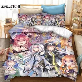 3D-принт аниме Date A Live комплект постельного белья для мальчиков и девочек Twin Queen King Size пододеяльник наволочка кровать для мальчиков подростков взрослых 2/3 шт. 135X200cm