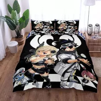 3D Print Anime Edens Zero Anime Duvet Cover Set UK Single Double King US Twin Full Queen Size Anime Bed Linen Set Home Textiles EU Twin 135x200cm