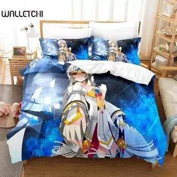 3D Print Anime Game Elsword Bedding Set Single Twin Full Queen King Size Bed Set Adult Kid Bedroom Duvet cover Sets Anime Bed 70x133cm 2pcs