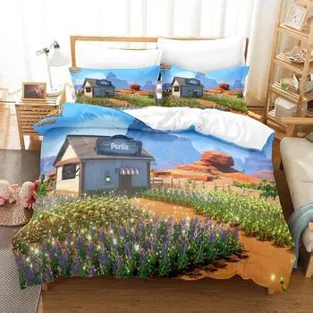 3d Print Anime Game My Time at Sandrock Bedding Set Single Twin Full Queen King Size Bed Set Adult Kid Bedroom Duvet cover Sets EU Twin 135x200cm