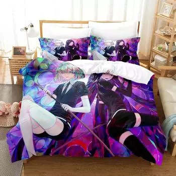 3D Print Anime Houseki no Kuni Bedding Set Boys Girls Twin Queen Size Duvet Cover Pillowcase Bed Kids Adult Home Textileextile 70x133cm 2pcs