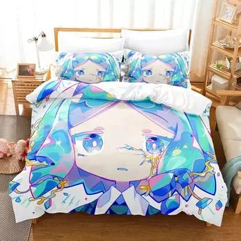 3D Print Anime Houseki no Kuni Bedding Set Boys Girls Twin Queen Size Duvet Cover Pillowcase Bed Kids Adult Home Textile EU Single 135x200cm