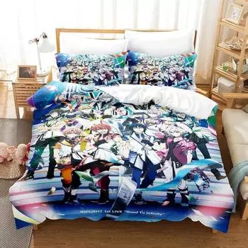 3D-принт аниме-игра IDOLiSH7 комплект постельного белья односпальный двуспальный двуспальный двуспальный комплект постельного белья для взрослых и детей спальня пододеяльник комплекты домашнего текстиля EU Twin 135x200cm