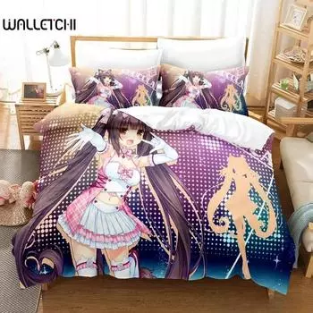 3D-принт аниме каваи девушки Nekopara комплект постельного белья односпальный двуспальный двуспальный комплект постельного белья для взрослых детей спальня пододеяльник наборы 70x133cm 2pcs