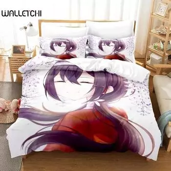 3D-принт аниме Kawaii Girl Kyouka Комплект постельного белья Single Twin Full Queen King Size Комплект постельного белья для взрослых и детей, комплект пододеяльников 70x133cm 2pcs