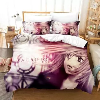 3D Print Anime Loveless Bedding Set,Duvet Cover Comforter Bed Set Quilt Cover Pillowcase,King Queen Twin Size Boys Girls Adultse 135x200cm 2pcs