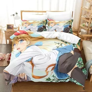 3D Print Anime Nisekoi False Love Bedding Set Boys Girls Twin Queen King Size Duvet Cover Pillowcase Bed boys Adult Home Textile EU Twin 135x200cm