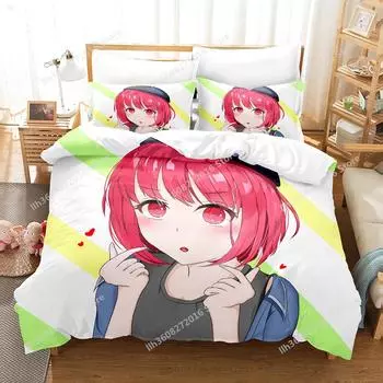 3d Print Anime Oshi no Ko Bedding Set Single Twin Full Queen King Size Bed Set Adult Kid Bedroom Duvetcover Sets Home Textile EU Twin 135x200cm