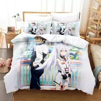 3D Print Anime Plastic Memories Isla Bedding Set Duvet Cover Bed Set Quilt Cover Pillowcase Comforter king Queen Size Boys Adult EU Twin 135x200cm