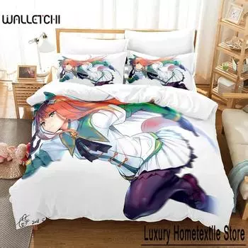 3D-принт аниме Pretty Derby Комплект постельного белья для мальчиков и девочек Twin Queen Size Пододеяльник Наволочка Кровать Детский Взрослый Домашний Текстиль 70x133cm 2pcs
