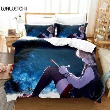 3D Print Anime Saekano Megumi Kato Bedding Set,Duvet Cover Bed Set Quilt Cover Pillowcase,King Queen Twin Size Boys Girls Adults 70x133cm 2pcs
