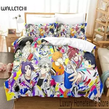 3D-принт аниме синий замок комплект постельного белья для мальчиков и девочек Twin Queen King Size пододеяльник наволочка кровать для мальчиков взрослый домашний текстиль EU Single 135x200cm