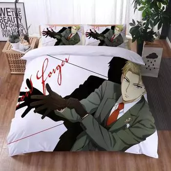 3D Print Anime Spy Family Anya Bedding Set Boys Girls Twin Queen Size Duvet Cover Pillowcase Bed Boys Adult Fashion Home Textile 70x133cm 2pcs