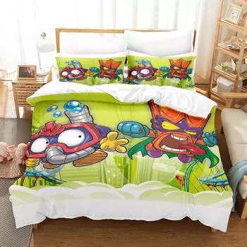 3D Print Anime Super Zings Bedding Set Single Twin Full Queen King Size Bed Set Adult Kid Bedroom Duvet cover Sets Home Textiles EU Twin 135x200cm
