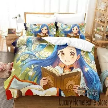 3D-принт Ascendance of a Bookworm Комплект постельного белья в стиле аниме для мальчиков и девочек Twin Queen King Size Пододеяльник Наволочка Кровать для мальчиков и девочек Взрослый EU Single 135x200cm