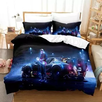 3D Print Back To The Future Bedding Set Double Twin King Duvet Cover Comforter Pillowcase Boys Girls Adults Bedroom 135x200cm 2pcs