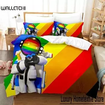 3D Print bed sheet set Astroneer Bedding Set Single Twin Full Queen King Size Bed Set Teenager Bedroom Sheet sets Home Textiles 70x133cm 2pcs