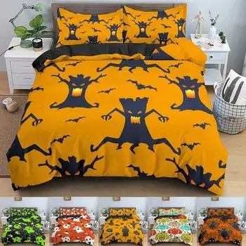 3D Print Bedding Set Halloween Pattern Duvet Cover Comforter Covers Single Twin King Size Quilt Cover With Pillowcase 70x133cm 2pcs