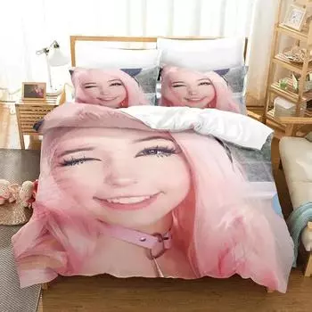 3D Print Belle Delphine Bedding Set Duvet Cover Bed Set Quilt Cover Pillowcase Comforter king Queen Size Boys Adult Bedding Set 70x133cm 2pcs