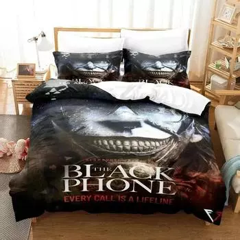 3D Print Black Phone Bedding Set Duvet Cover Bed Set Quilt Cover Pillowcase Comforter king Queen Size Boys Adult Bedding Set EU Single 135x200cm